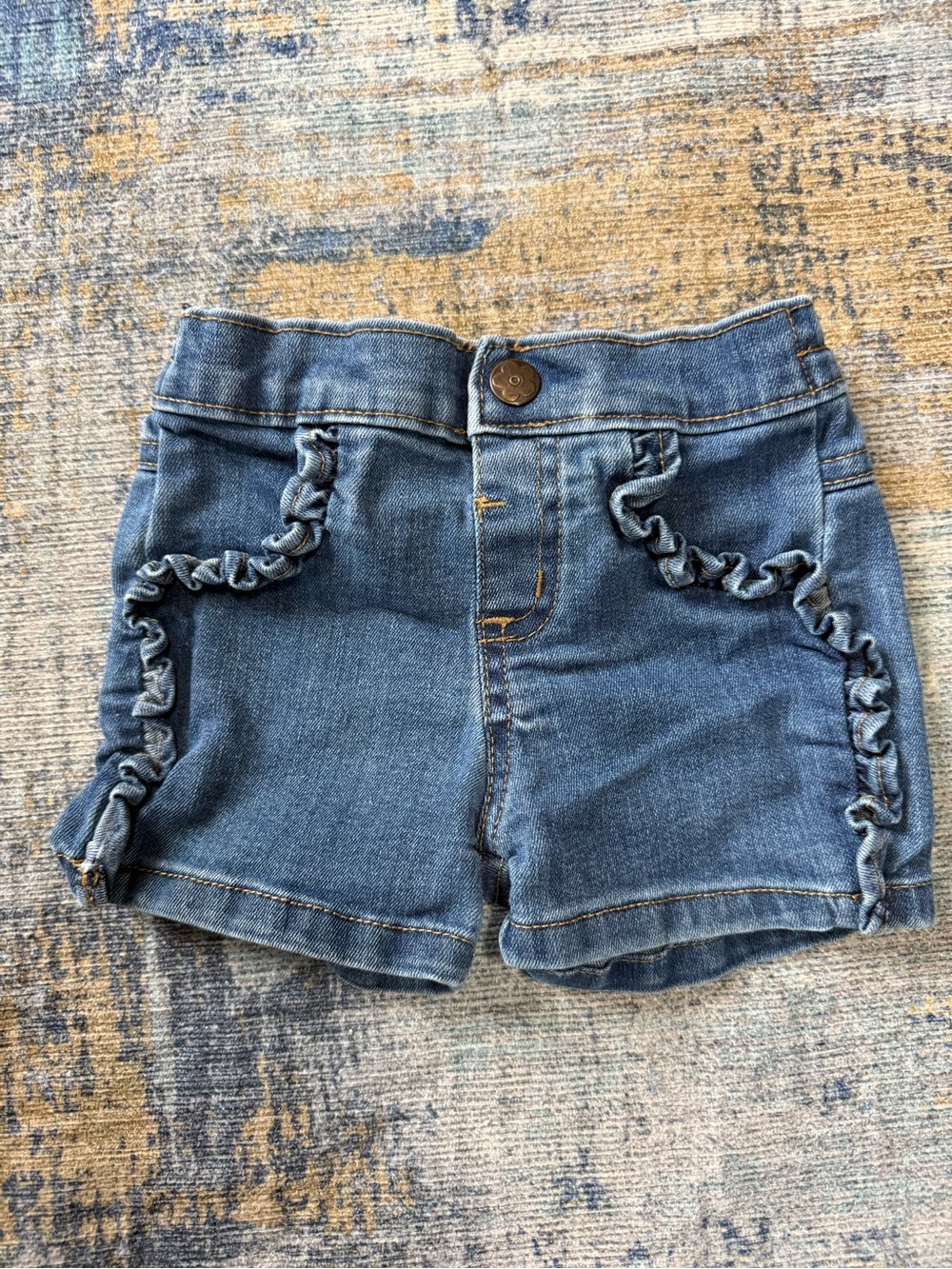 Garanimals Ruffle Trim Denim Shorts - Blue